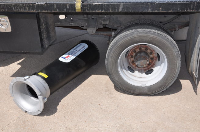 Polymer horn being crushed by truck | Texas Pneumatic Tools, Inc.
