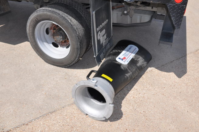 Polymer horn being crushed by truck | Texas Pneumatic Tools, Inc.