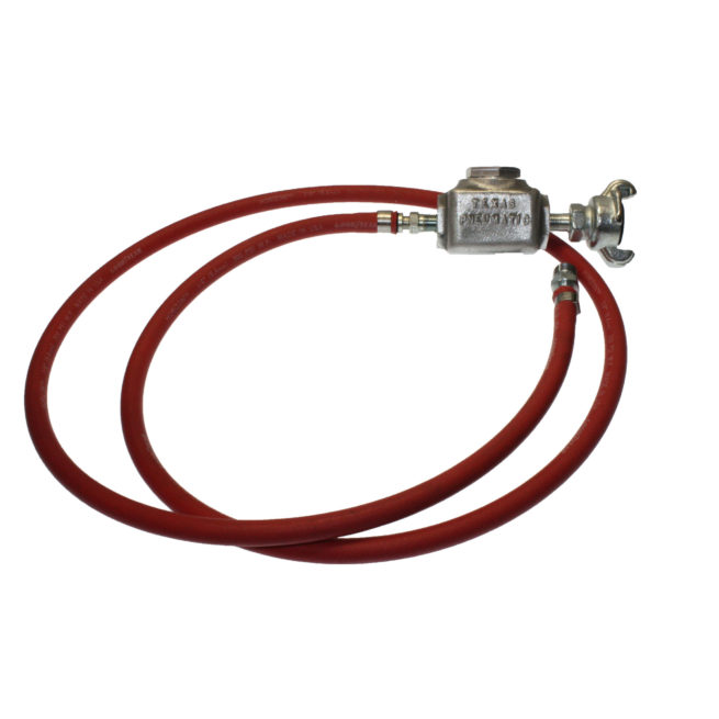 TX-1/4-2HW-1/4 Hose Whip Using Band Clamp with MPT Hose End | Texas Pneumatic Tools, Inc.