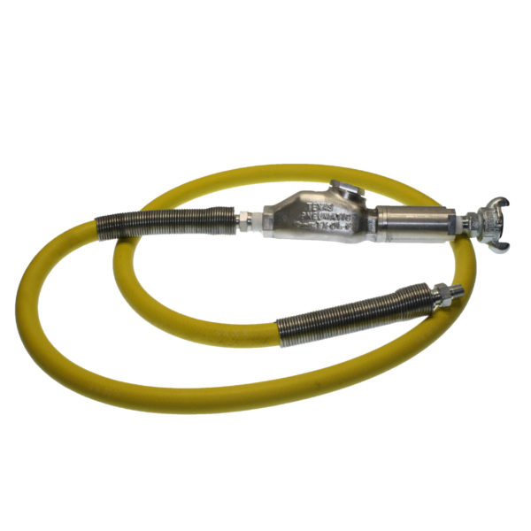 TX-1GHW-F Hose Whips using Band Clamps with Gorilla 500 PSI - MPT Hose End | Texas Pneumatic Tools, Inc.