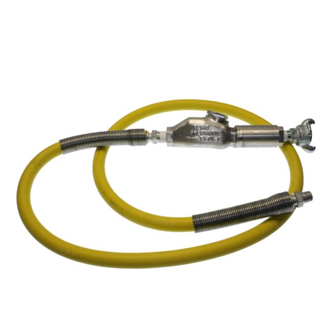 TX-2GHW-F Hose Whips using Band Clamps with Gorilla 500 PSI - MPT Hose End | Texas Pneumatic Tools, Inc.