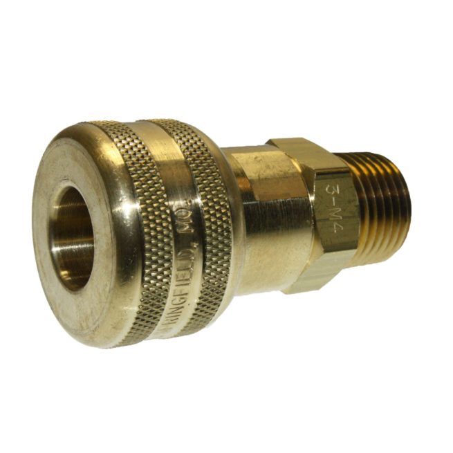 TX-3BM4-B Brass Push Type 3.8 Socket x 1/2 Inch MPT | Texas Pneumatic Tools, Inc.