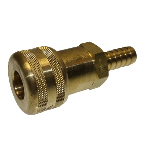 TX-4BS4-B Half Inch Socket x Half Inch Brass Push Type Hose Barb | Texas Pneumatic Tools, Inc.