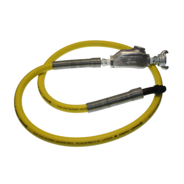 TX-4GHW Hose Whips using Band Clamps with Gorilla 500 PSI - MPT Hose End | Texas Pneumatic Tools, Inc.