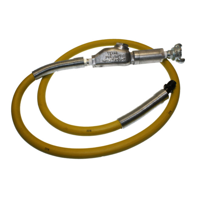 TX-4HHW-F Hercules Hose Whip Assembly with 24 Thread Bent Hose Swivel | Texas Pneumatic Tools, Inc.