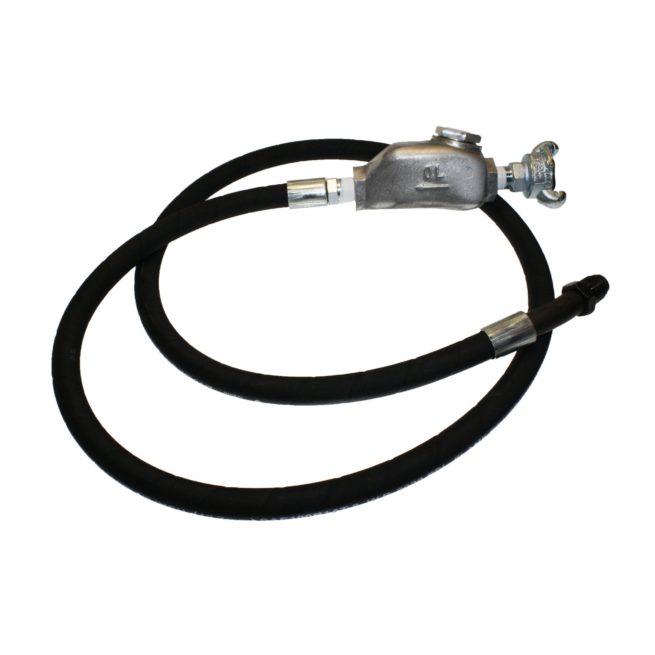 TX-4HW-1/2-HYD Hydraulic Hose Whip Assembly with MPT Bent Swivel | Texas Pneumatic Tools, Inc.