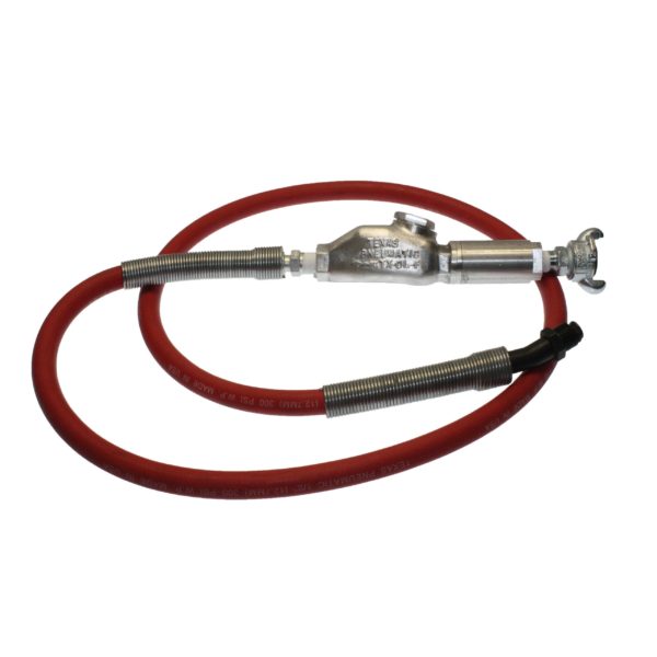 TX-4HW-F Hose Whip Assembly with 24 Thread Bent Swivel | Texas Pneumatic Tools, Inc.