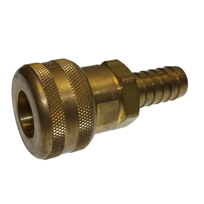 TX-6BS6-B 3/4 Inch Socket x 3/4 Inch Brass Push Type Hose Barb | Texas Pneumatic Tools, Inc.