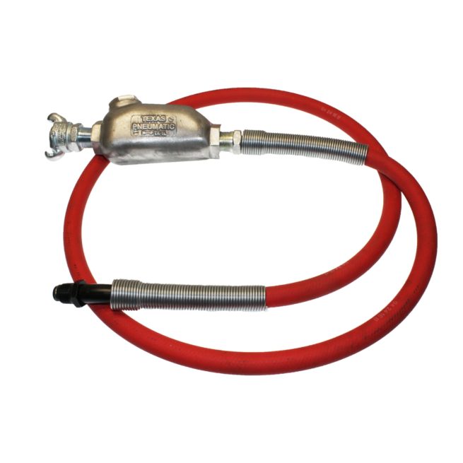 TX-8HW-1/2 Hose Whip Assembly with Thread Bent Swivel | Texas Pneumatic Tools, Inc.