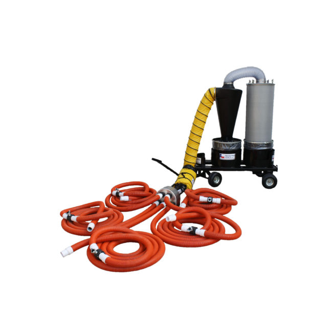 TX-DCS-MU5 5 Way Dust Collection System with a Cart | Texas Pneumatic Tools, Inc.