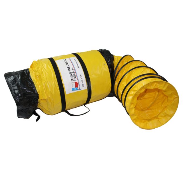 TX-SAC-N-GO-12 Twelve Inch Ducting with Attached Storage Bag | Texas Pneumatic Tools, Inc.