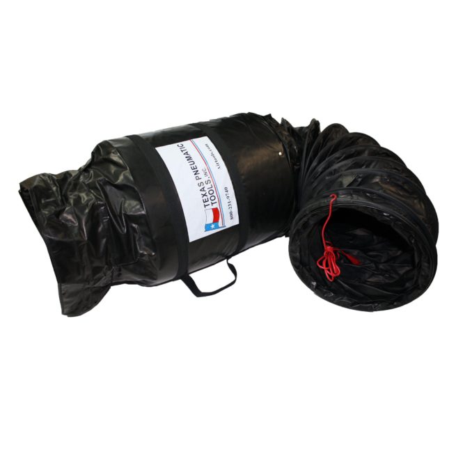 TX-SAC-N-GO-12-C Twelve Inch Electrically Conductive Ducting with Attached Storage Bag | Texas Pneumatic Tools, Inc.