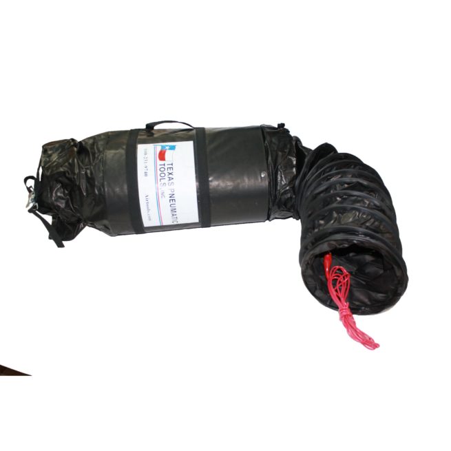 TX-SAC-N-GO-8-C Eight Inch Electrically Conductive Ducting with Attached Storage Bag | Texas Pneumatic Tools, Inc.