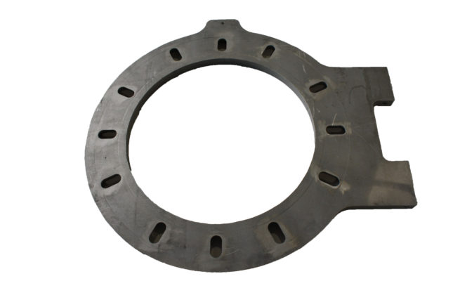 TX-SG2401 Reverse View of Machined 24 Inch Swing Gate Mounting Plate | Texas Pneumatic Tools, Inc.