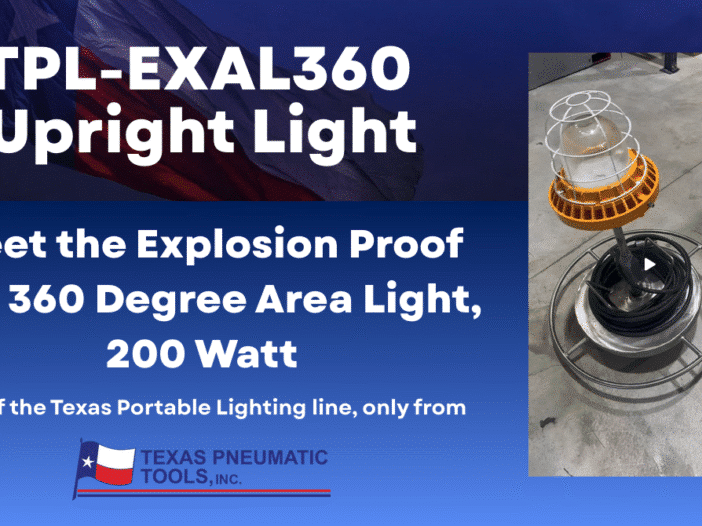 Product image on a blue background with the Texas Pneumatic Tools red, white, and blue logo.